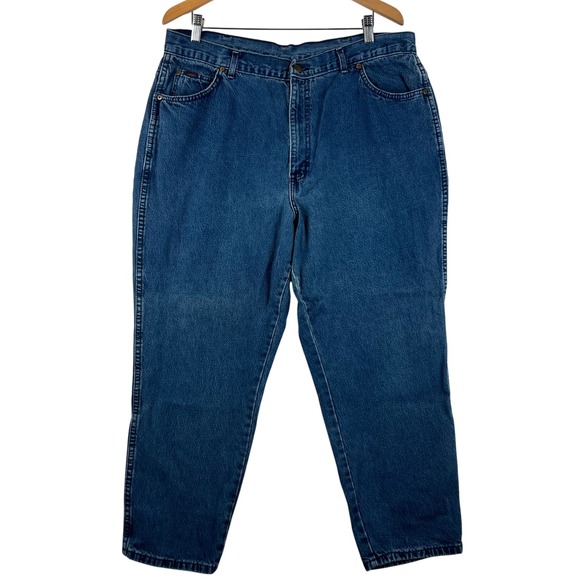 chic Denim - Vintage 80s Chic Classic Mom Jeans High Waist Denim Blue Jeans Plus Size 24 WP‎